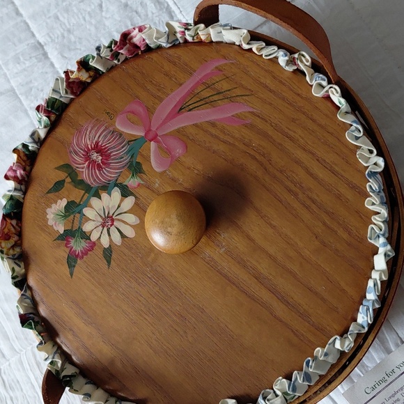 Longaberger Mother's DAY 95 Floral Lidded Basket with Handles - Picture 4 of 11